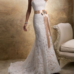 NWT Gold and Ivory Karena Royale Wedding Gown